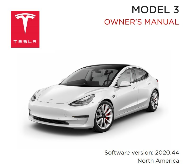 Tesla model 3 Owner´s manual .PDF) free Car Handbook